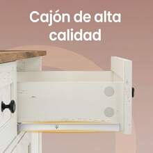 VASAGLE Sideboard, Storage Cabinet With Drawer And Adjustable Shelf - White - View 7