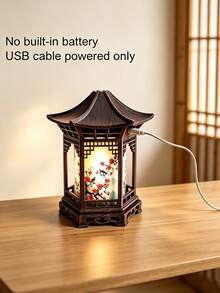 Chinese Style Mini Humidifier & Night Light - USB Portable Cool/Dry Mist Air Humidifier, Traditional Pagoda/Turtle Design, ABS Material Quiet Operation, Suitable For Home, Office, Car, Bedroom Humidifier, Ideal Gift - Gazebo Humidifier - View 3