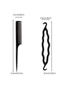 2PCS/Set Hair Styling Pin Tool, Ponytail Maker And Braid Styling Fixing Hairpin, Multi-Function Hair Accessory, For Daily Hair Styling And Travel Use - Multicolor - View 9