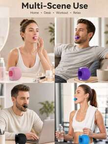 Jawline Exerciser, Facial Muscle Trainer, Silicone Material - Reusable And Washable, Wear-Resistant And Durable - A - View 6