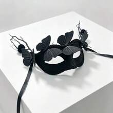 萬聖節面具，復古哥德式蝴蝶與樹枝設計，鬼屋派對道具，女士化裝舞會半臉面具 - 多款式 - 查看 12