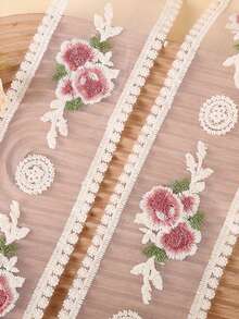 Flower Lace Embroidery Bow Curtain Tie Light Luxury Elegant Home Decoration Window Decoration And Accessories Strap, Storage Rope Tie Strap Strap - Multicolor - View 9