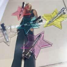 Seamless Five-Point Star Hair Clip Side Clip Bangs Clip Side Clip Stray Hair Clip Korean Internet Celebrity Versatile Hair Accessory - Multicolor - View 1