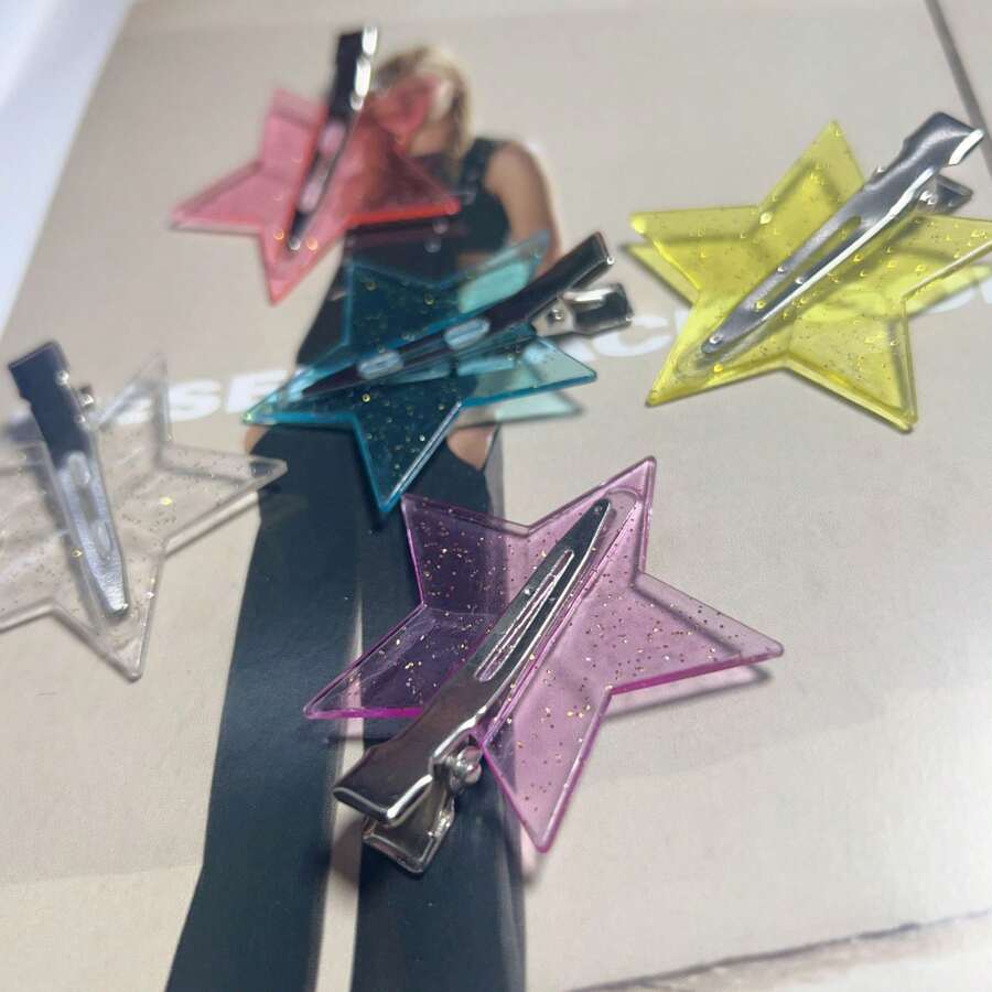 Seamless Five-Point Star Hair Clip Side Clip Bangs Clip Side Clip Stray Hair Clip Korean Internet Celebrity Versatile Hair Accessory - Multicolor - View 1