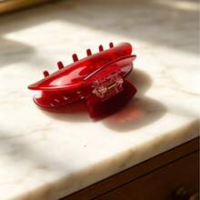 1pc Red Acetate Elegant Women's Hair Claw Clip - Multicolor - View 1