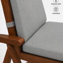 Garden, Balcony & Living Room Chair Cushion With Backrest - Grey - View 7