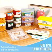 200PCS Colorful Removable Freezer & Food Storage Labels - Waterproof Food Storage Stickers, Kitchen Organization, Date & Content, English, No Residue Paper Labels, Perfect For Meal Prep, Containers & Kitchen Essentials, Holiday Must-Have - Multicolor - View 2