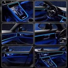 3M Car Interior LED Decorative Light EL Glowing Wire DIY Flexible Atmosphere Light Decoration USB Party Atmosphere Diode Neon Light - Car Ambient Light - View 5