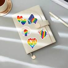 56pcs Rainbow Style Creative Pattern LGBTQ Theme Stickers Suitable For Decorating Laptop Decals, Notebook Cover Stickers, Stickers, Tablet Stickers, Phone, Electronic Product Stickers Decals And Other Smooth Surfaces For Decoration, Gift Wrapping, Or As A Unique Gift For Friends. - 56 Pcs - View 8