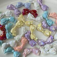 Solid Color AB Acrylic Small Fresh Bow, Loose Bead Bead Bead, Handmade DIY Mobile Phone Chain, Necklace Accessories - Multicolor - View 3