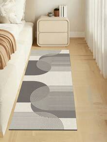 1pc Modern Semi-Circular Line Geometric Floor Mat, 3.5mm Soft Rubber Absorbent & Dirt-Resistant, Kitchen Mat, Bathroom Mat, Toilet Mat, Hallway Carpet, Suitable For Kitchen, Bathroom, Laundry Room, Outdoor Garden Door Mat - Multicolor - View 8
