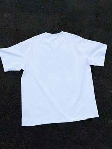 Y2K Sweet-Cool T-Shirt, Leopard Print On Martini Glass, Round Neck, Short Sleeves, Loose Summer Casual Tee, Medium Stretch, Machine Washable Material - White - View 2