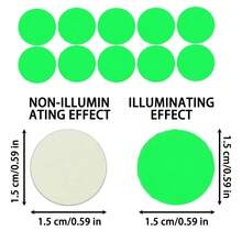 Round Luminous Location Marker Stickers,Glow‑In‑The‑Dark Dot Decals,Self‑Adhesive Night Labels For Light Switches,Door Knobs,Remote Controls & Home Touch Points Glowinthedarksticker Luminousdotsticker Nightmarker Homesticker Lightswitchdecal - Glow-in-the-dark Stickers - View 4
