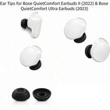 For QC Earbuds II / Ultra / Sport XDcase 3 Pairs Replacement Silicone Ear Tips Kit, S/M/L Size, Cleaning Brush Color Random(Black) - View 5