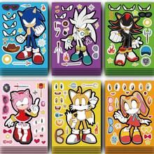 8pcs/6PCS Cartoon Theme Puzzle Toy, Fun Parent-Child Interactive Puzzle, Comes With Rich DIY Sticker Materials, Complete The Puzzle And Use Stickers For DIY Creation Simultaneously, Effectively Enrich Home Entertainment Options, Suitable For Family Joint Participation Experience, Highly Playable, Fits Family Leisure, Also Can Be Used As Fun Small Gifts For Halloween And Christmas Party Distribution - Multicolor - View 5