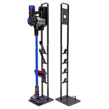 Cordless Vacuum Cleaner Stand, Floor Rack With Base And Side Hooks, Space Saving Home Organizer, Black Or White - View 5