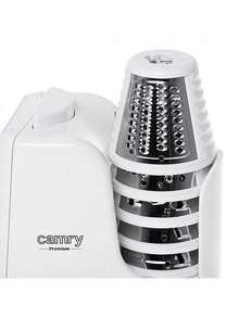 CAMRY Vegetable Shredder, Vegetable Slicer, Vegetable Grater, Multi-Function Slicer - 5 Interchangeable Attachments, Built-In Stand, Anti-Slip Feet, 150W, White - EU E Type Plug(220-240V) - View 6