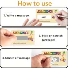 24/48pcs Rainbow Star Scratch Cards, Colorful Polka Dot, Glory, Rainbow Surprise, Sparkling Star Design, Suitable For Children Rewards, Classroom Motivation, Party Games, Ideal Choice For Teachers, Parents And Party Hosts - A - View 3