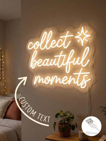 1 Custom Text And Pattern Neon Light, Bedroom Mood Light, Wall Decoration, Party And Family Gathering Personalized Neon Light For Weddings, Birthdays, Bars, Hair Salons, Shops, Halloween, Christmas  Romantic Home Decor, Perfect Wall Decoration