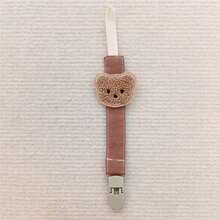 1pc Baby Pacifier Clip Chain Anti-Drop Cartoon Bear Pacifier Chain Baby Teether Anti-Drop Clip Solid Color Fabric Strap Lanyard Anti-Lost Rope - Multicolor - View 9