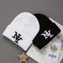 2pcs Solid Color Knitted Hats, Winter Minimalist Fashion Multi-Functional Unisex Couple Winter Hats, Outdoor Warm Hats, Suitable For Daily Wear - Multicolor - View 4