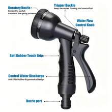 Garden Hose With 7-Function High Pressure Nozzle, Lightweight Non-Expandable Hose, Suitable For Yard, Lawn, Car Wash And Outdoor Use, Gardening Water Hose - A - View 11