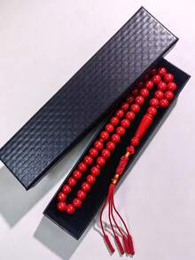 1pc Handmade Woven Tassel 45-Bead Men's Prayer Beads, 2030 Tag Tassel Prayer Beads, Exquisite Black Rectangular Gift Box With 45-Bead Rosary - Multicolor - View 10