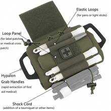 Tactical Molle First Aid Pouch Detachable Emergency Kit For Belt Vest Outdoor Survival Gear - Multicolor - View 1