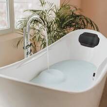 Black Bathtub Pillow With 8 Suction Cups, Washable, Dimensions 23 X 32 Cm - 1pc - View 3