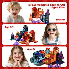 3D DIY Creative Magnetic Tiles, Colorful Theme Children's Magnetic Building Blocks Gift Set, Easily Assemble Multiple 3D Shapes, Early Education Intellectual Development And Hands-On Thinking, Suitable For Parent-Child Interactive Role-Playing Games, Exquisite Gift Box, Suitable For Boys And Girls, Premium Children's Birthday Gift, Holiday Party Gift - Multicolor - View 7