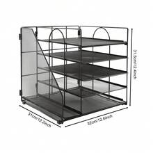 Schreibtisch Organizer mit 5 Fächern 32 x 31 x 31.5 cm Dokumentenablage für Büro - Variante - Übersicht 5