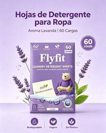 Hojas Detergentes para Ropa Flyfit x Teddy Island Aroma Lavanda, 60 Cargas Biodegradables Ecológicas Sin Plástico - Predeterminado - Ver 4