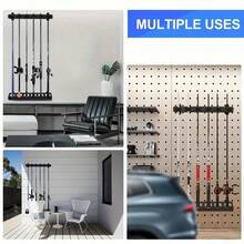 1 Set Wall-Mounted Fishing Rod Storage Rack, Multi-Slot Anti-Collision Ergonomic Design, Space-Saving Easy Installation, Garage Boat Cabin Outdoor Shed Fishing Tackle Shop Warehouse Wall Fishing Gear Storage, Outdoor Fishing Essential - Multicolor - View 5