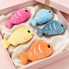 1pc New Cat Toy Clownfish Kitten Toy Durable Chew Toy Self-Entertainment Boredom Relief Squeaky Interactive Cat Toy - Multicolor - View 6