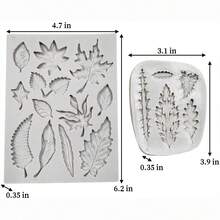 2PCS Leaf Silicone Molds, Tree Leaves Shape Mold, Resin Plaster Polymer Clay Soap Mold, Christmas Decorating Tool - A - View 11