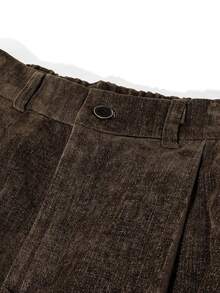 Autumn/Winter Premium Coffee Color Wide Leg Casual Pants, Versatile Loose Fit For Vacation - Coffee Brown - View 3