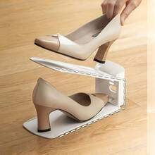 Kệ giày treo cửa hai lớp dày dặn điều chỉnh được, thiết kế gấp gọn tiết kiệm không gian, tiện lợi cho lưu trữ hàng ngày, trưng bày giày đa năng, giúp hành lang và khu vực tủ quần áo gọn gàng, chống bụi và trầy xước cho giày - trắng - Xem 6