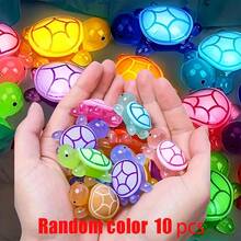 Random 1/5/10/20pcs Glowing Mini Turtle Model Decorations, Multicolor Fluorescent Small Marine Animals, Suitable For Games, Garden Landscape Decor, Mini Figures, Mini Models, Turtles, Party Fillers, Classroom Prizes, Gift Bags, Birthday Gifts - Multicolor - View 15