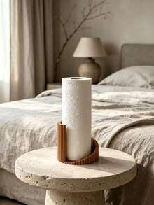 Curved Wavy Vertical Paper Towel Holder, No Assembly Desktop Roll Paper Storage Rack, Kitchen Countertop Dining Table Coffee Bar Decorative Paper Towel Holder, Home Decor - Multicolor - View 1
