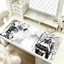 Dark Gothic Style Girl Desk Mat Anime Mousepad Computer Gamers Lock Edge Mouse Pad Gaming E-Sports Keyboard Pads - View 2