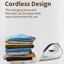 SOKANY 119 Household Electric Iron, 1200W High Power Strong Wrinkle Removal, Ceramic Non-Stick Soleplate, 5-Level Temperature Adjustment, Precise Ironing, Suitable For Home/Clothing Store And More - White - View 7