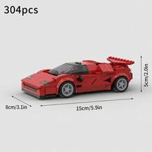 MIKEMENG 306/304/367/328/370/364 PCS Classic MOC Building Blocks Racing Car Set, Adult DIY Assemblable Car Toy Model, Suitable For Collection, City Tech Champion Cup Series, Perfect As Birthday, Halloween, Christmas Gift For Boyfriend, Husband - Model - View 15