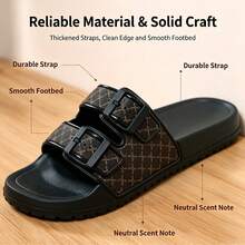 Men's Casual Slippers, Comfortable Lightweight Slip-On Sandals, Round Toe, Fashion Outdoor Beach Slippers For Men - Light Brown - View 3