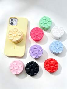 3pcs Double-Sided Suction Cup Phone Stand, Cute Polka Dot Bubble 3D Air Cushion Holder, Rotatable Anti-Loss Phone Back Sticker - Multicolor - View 2
