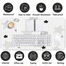 Korean Ins No Wash Waterproof Oil Proof Leather Desk Pad, Computer Desk, Study Desk Protection Desk Pad, Anti Fouling Tabletop Leather Protection Pad - View 9