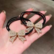 2pcs/1pc Ribbon Hair Scrunchies For Women, Elegant Style, Suitable For High Ponytail, Versatile Fashion Bun Hair Accessory, Hair Tie Hair Tie, Sweet Girly Design - Multicolor - View 6