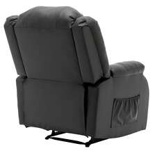 Chaise Lounge Made Of Leather With Storage Foldable Easy To Clean Black For Living Room And Relaxation Area - Black - View 11