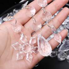 Christmas Clear Acrylic Pendant Snowflake Icicle Water Drop Decoration For Xmas Tree Winter Party Acrylic Ice Pendants - Multicolor - View 8