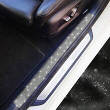 1/2pcs Shiny Diamond Door Sill Protector For Car Door/Single Door - Rhinestone Door Threshold Anti-collision Strip - View 2