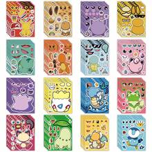 8PCS/16pcs Face‑Changing Stickers, Fun Educational Cartoon Decals, Creative DIY Decor Stickers For Journal, Water Bottle, Notebook, Skateboard, Craft Supplies, Halloween Christmas Party Favors - Multicolor - View 3